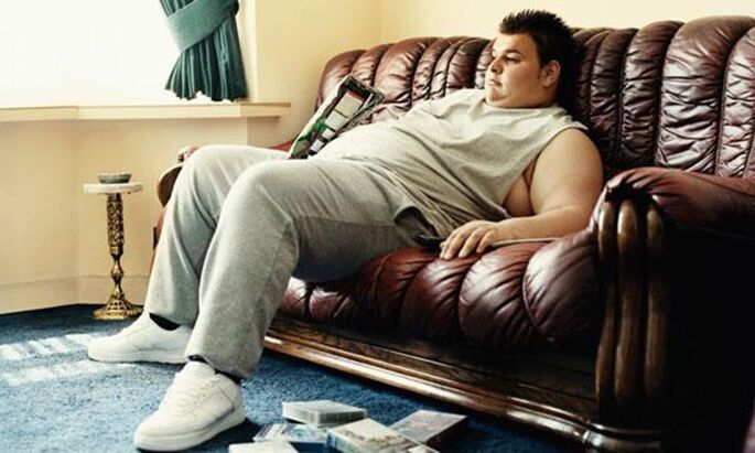 A sedentary lifestyle